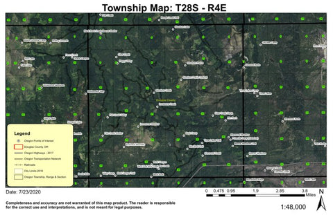 Skookum Prairie Lookout T28S R4E Township Map Preview 1