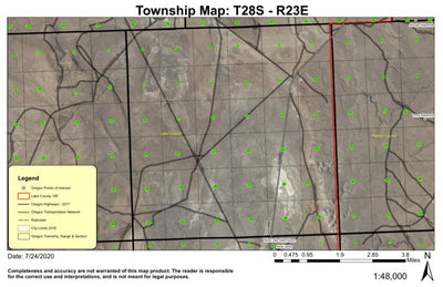 Akali Valley T28S R23E Township Map Preview 1