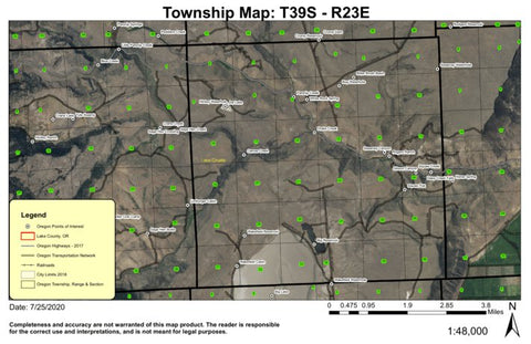Big Lake T39S R23E Township Map Preview 1