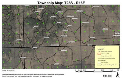 Aspen Butte T23S R16E Township Map Preview 1
