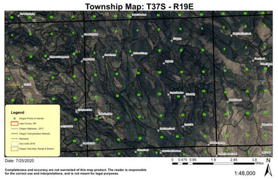 Big Baldy T37S R19E Township Map Preview 1