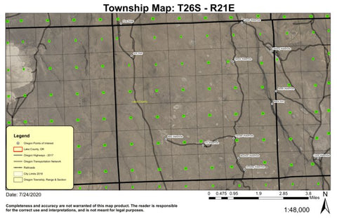 Black Rim T26S R21E Township Map Preview 1