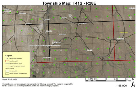 Antelope Butte T41S R28E Township Map Preview 1
