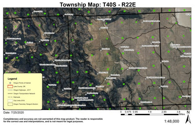Big Valley T40S R22E Township Map Preview 1