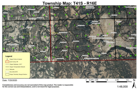 Brushy Mountain T41S R16E Township Map Preview 1