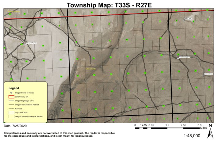 Black Rim T33S R27E Township Map by Super See Services | Avenza Maps