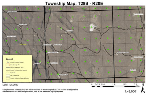 Fire Lake T29S R20E Township Map Preview 1