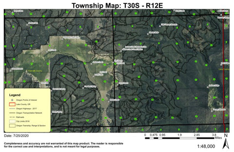 Blue Buck Spring T30S R12E WestTownship Map Preview 1