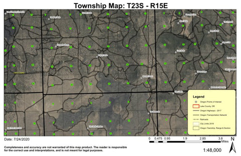 Buzzard Rock T23S R15E South Township Map Preview 1
