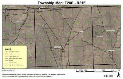 Brim Well T28S R21E Township Map Preview 1