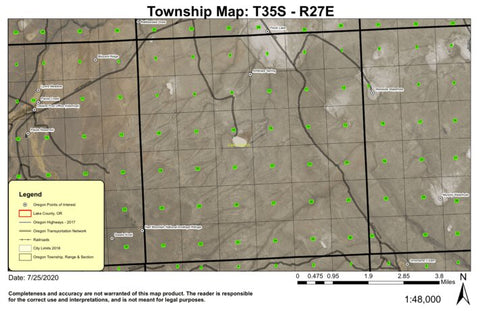 Antelope Spring T35S R27E Township Map Preview 1