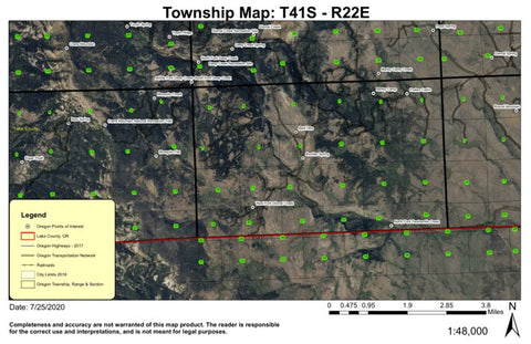 Bald Hills T41S R22E Township Map Preview 1