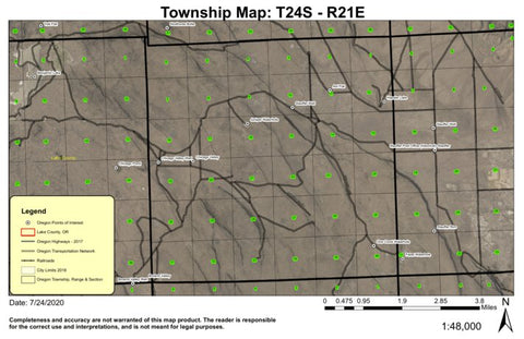 Chicago Valley T24S R21E Township Map Preview 1