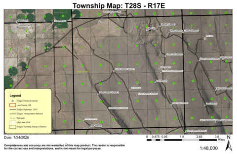 Black Hills T28S R17E Township Map Preview 1
