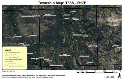 Beaver Creek T35S R17E Township Map Preview 1