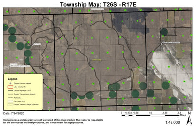 Fort Rock Valley T26S R17E Township Map Preview 1