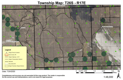 Fort Rock Valley T26S R17E Township Map Preview 1