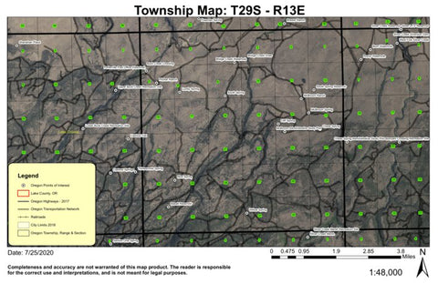Bridge Creek Draw T29S R13E Township Map Preview 1