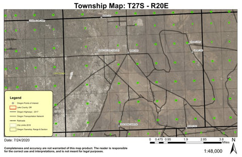 Buffalo T27S R20E Township Map Preview 1