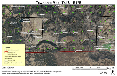 Castle Rock T41S R17E Township Map Preview 1