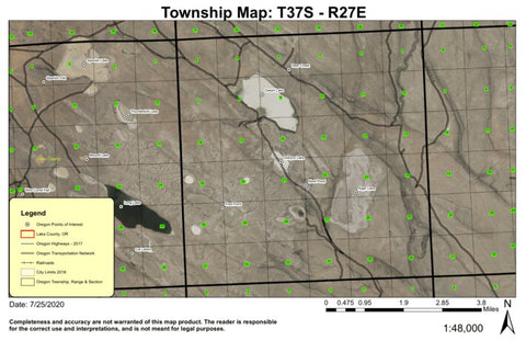 Desert Lake T37S R27E Township Map Preview 1
