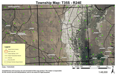Juniper Spring Draw T35S R24E Township Map Preview 1