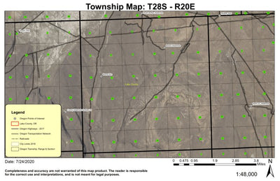 Burma Rim T28S R20E Township Map Preview 1