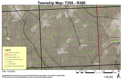 Blocks Canyon T35S R28E Township Map Preview 1