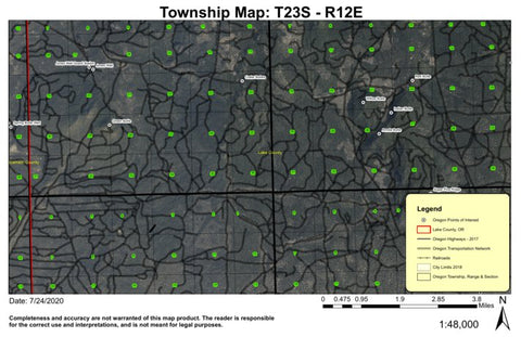 Green Butte T23S R12E South Township Map Preview 1