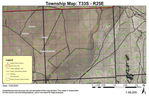 Dudeck Ridge T33S R25E Township Map Preview 1