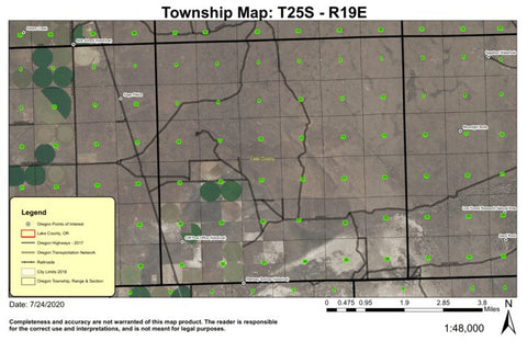Clif T25S R19E Township Map Preview 1