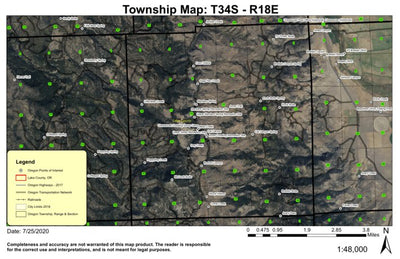 Ennis Butte T34S R18E Township Map Preview 1