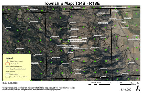 Ennis Butte T34S R18E Township Map Preview 1