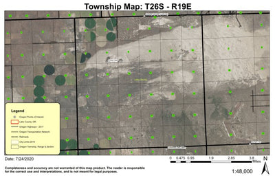 Fossil Lake T26S R19E Township Map Preview 1