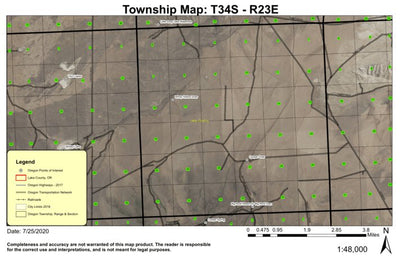 Cooper Draw T34S R23E Township Map Preview 1
