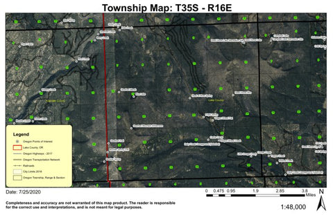 Gearhard Mountain Wilderness T35S R16E Township Map Preview 1