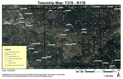 Coleman Rim T37S R17E Township Map Preview 1