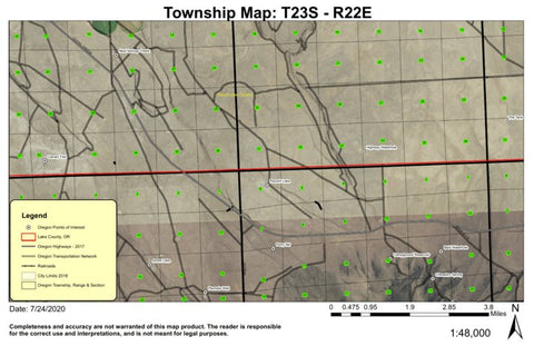 Glass Butte T23S R22E North Township Map Preview 1