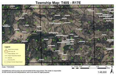 Dog Lake T40S R17E Township Map Preview 1