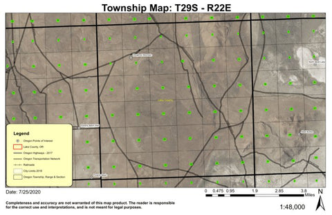 Doughnut Mountain T29S R22E Township Map Preview 1