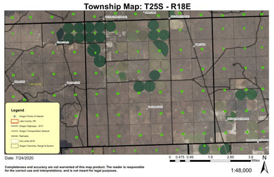 Bunchgrass Butte T25S R18E Township Map Preview 1