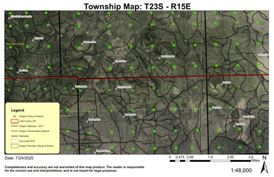Buzzard Rock T23S R15E North Township Map Preview 1