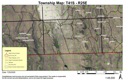 Coleman Creek T41S R25E Township Map Preview 1