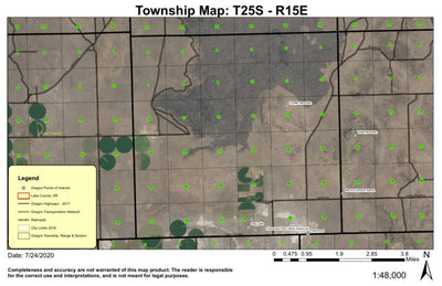 Cougar Mountain T25S R15E Township Map Preview 1