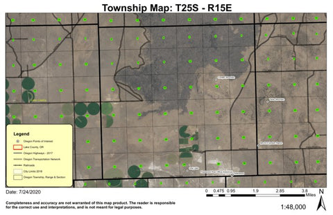 Cougar Mountain T25S R15E Township Map Preview 1