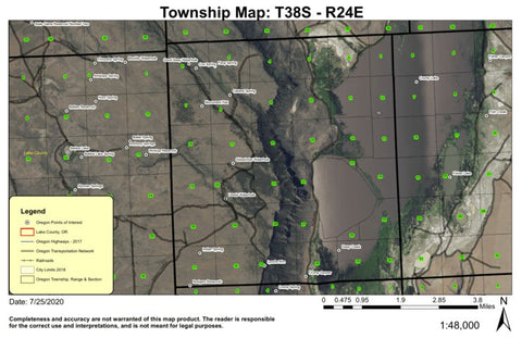 Crump Lake T38S R24E Township Map Preview 1