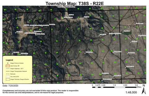 Drake Peak T38S R22E Township Map Preview 1