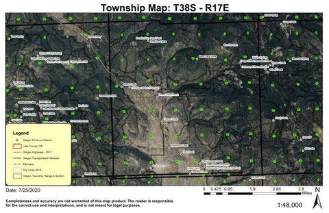Drews Valley T38S R17E Township Map Preview 1