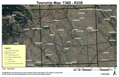 Irish Hill T38S R23E South Township Map Preview 1