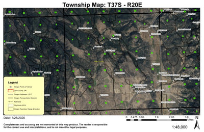 Crooked Creek Valley T37S R20E Township Map Preview 1